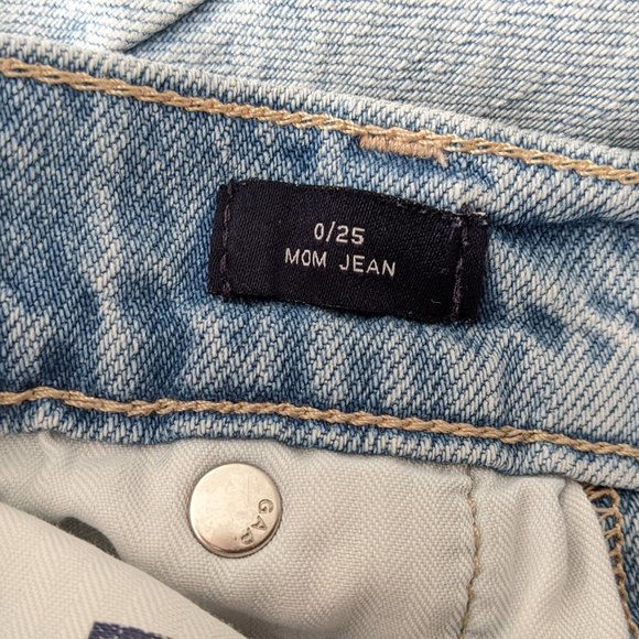 Gap High Rise Mom Jeans Blue 25 24 0 00 - Picture 9 of 10